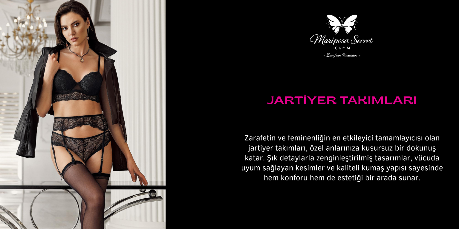Bordo ve Bej Modern İç Çamaşırı ve Bikini Yatay Banner (5)